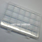 Clear Empty Nail Charm Organizer Box 5x7.5 in – 28 Grid Storage Case for Nail Art Accessories - JTessentials