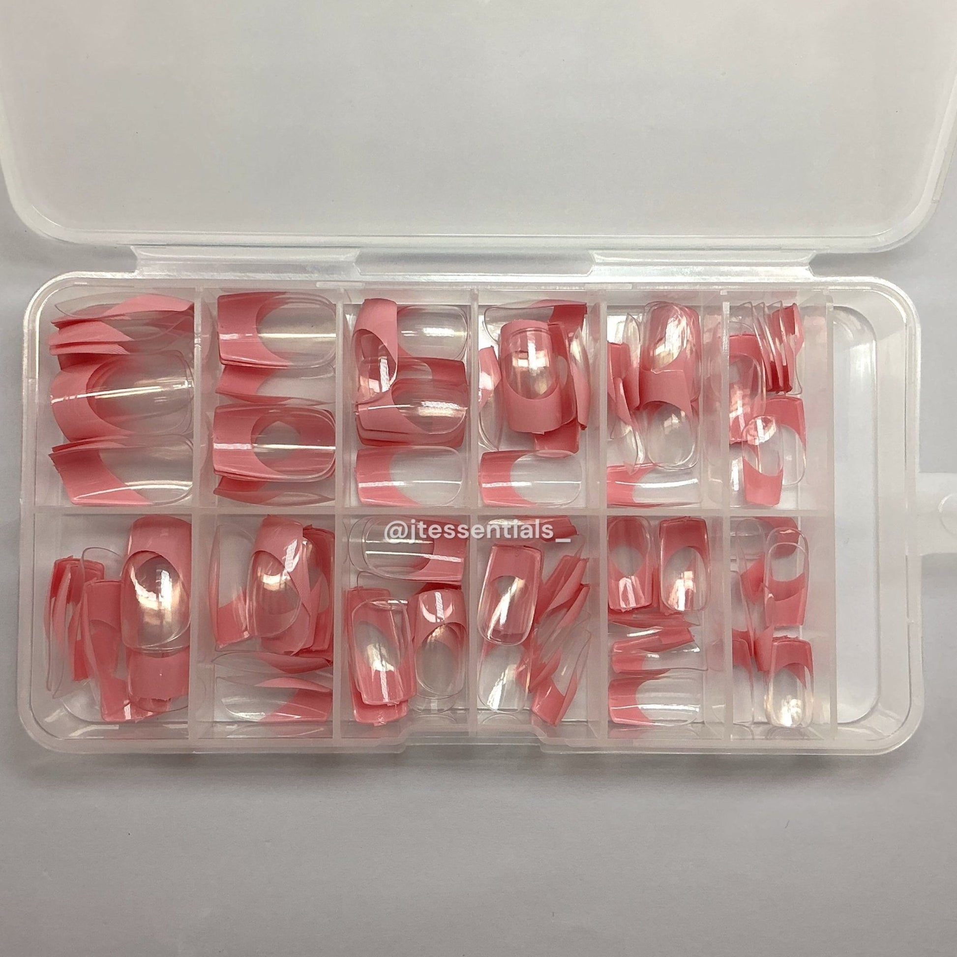 Clear Press on nails - Square short French tip - JTessentials