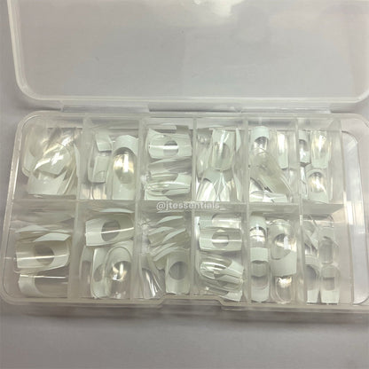 Clear Press on nails - Square short French tip - JTessentials