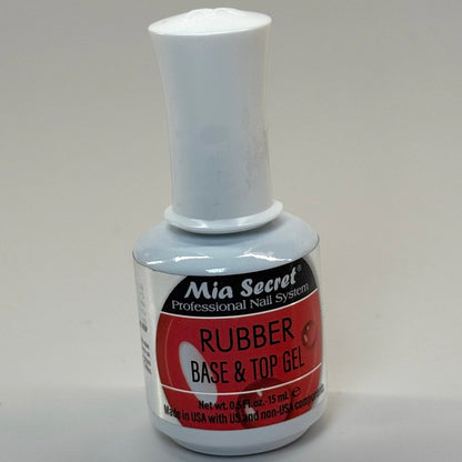 CLEAR Rubber Top Gel Mia Secret Rubber & Base Gel - Long - Lasting Foundation for Perfect Nails - JTessentials