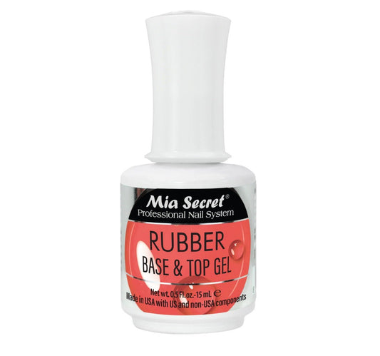 CLEAR Rubber Top Gel Mia Secret Rubber & Base Gel - Long - Lasting Foundation for Perfect Nails - JTessentials