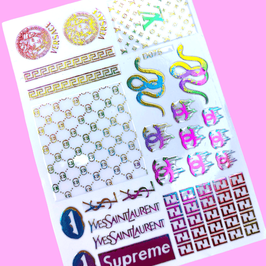 Colorful Luxurious Brands Lips & Snake Sticker D075 - 9 - JTessentials