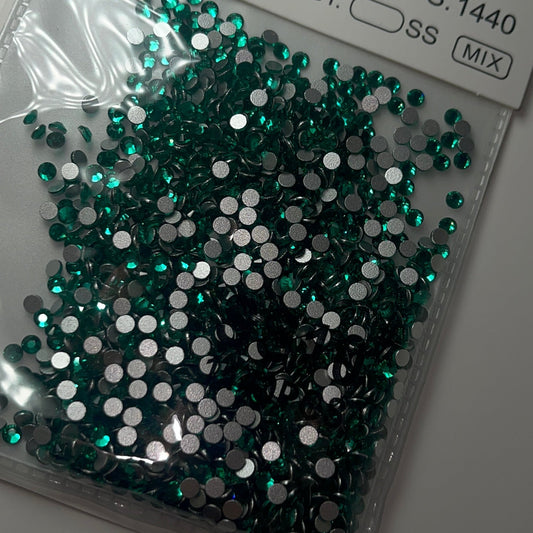 Crystal ss10 green 1440 pcs rhinestone pack - JTessentials