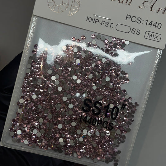 Crystal ss10 pink 1440 pcs rhinestone pack - JTessentials