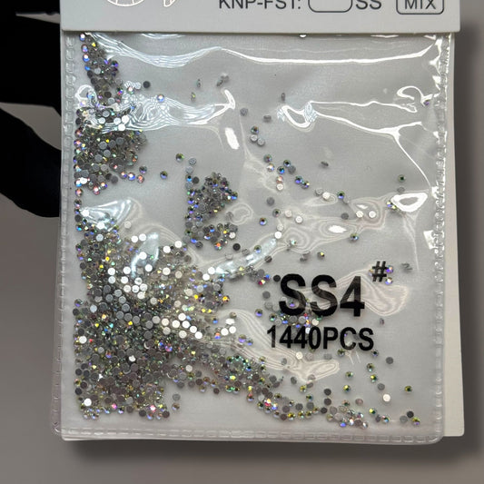 Crystal ss4 - AB 1440 rhinestone pack - JTessentials