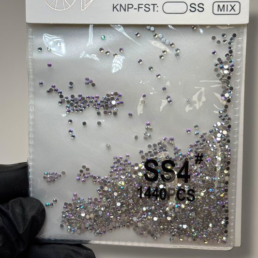 Crystal ss4 - AB BLUE 1440 rhinestone pack - JTessentials