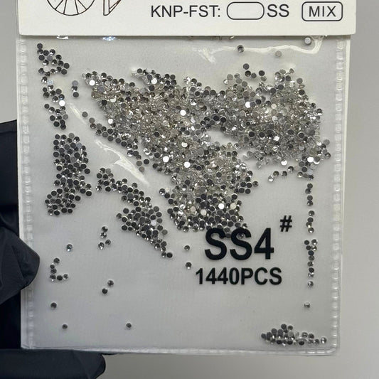 Crystal ss4 - SILVER 1440 rhinestone pack - JTessentials