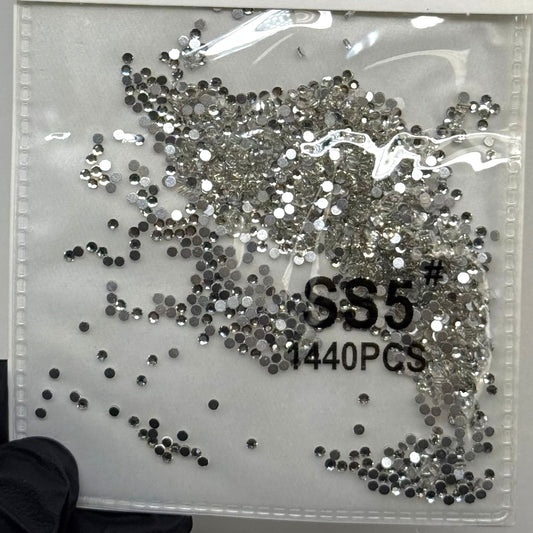 Crystal ss5 SILVER 1440 rhinestone pack - JTessentials