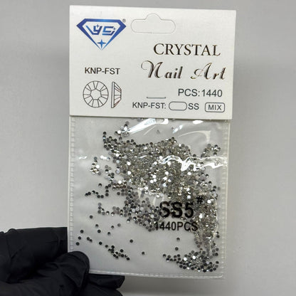 Crystal ss5 SILVER 1440 rhinestone pack - JTessentials