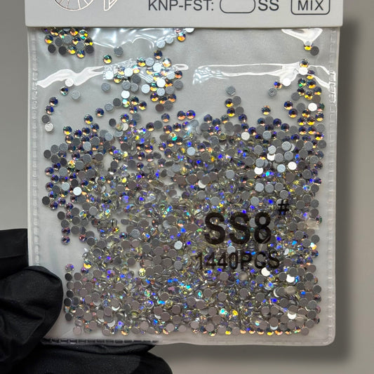 Crystal ss8 AB BLUE - 1440 rhinestone pack - JTessentials