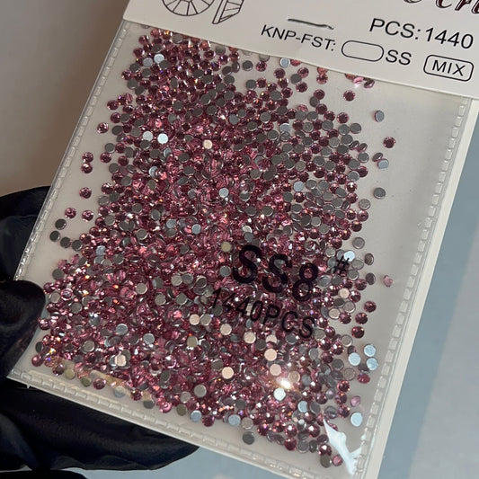 Crystal ss8 light pink 1440 rhinestone pack - JTessentials