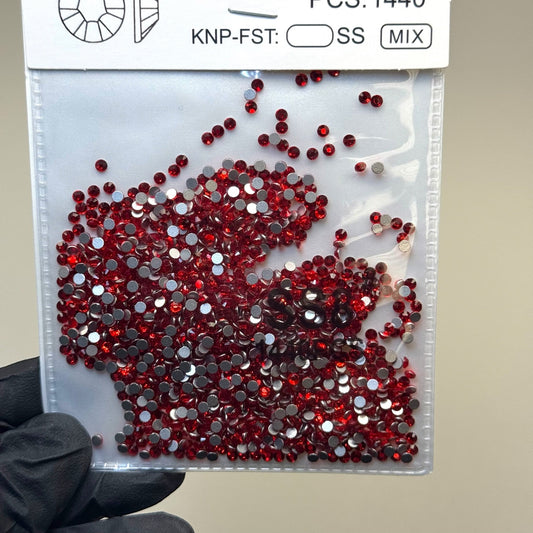 Crystal ss8 RED 1440 rhinestone pack - JTessentials