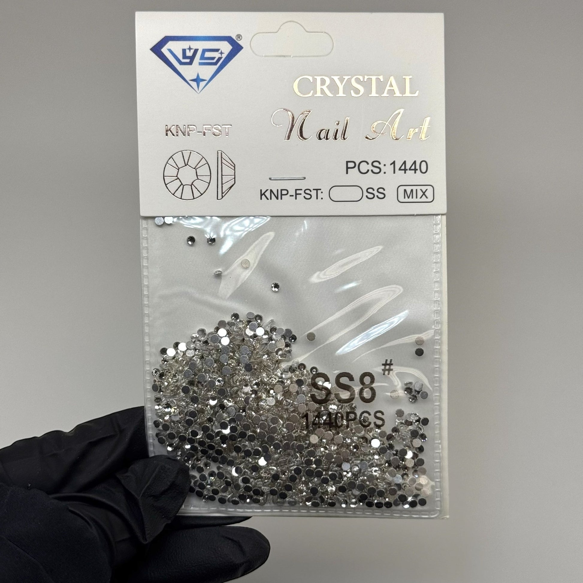 Crystal ss8 SILVER 1440 rhinestone pack - JTessentials