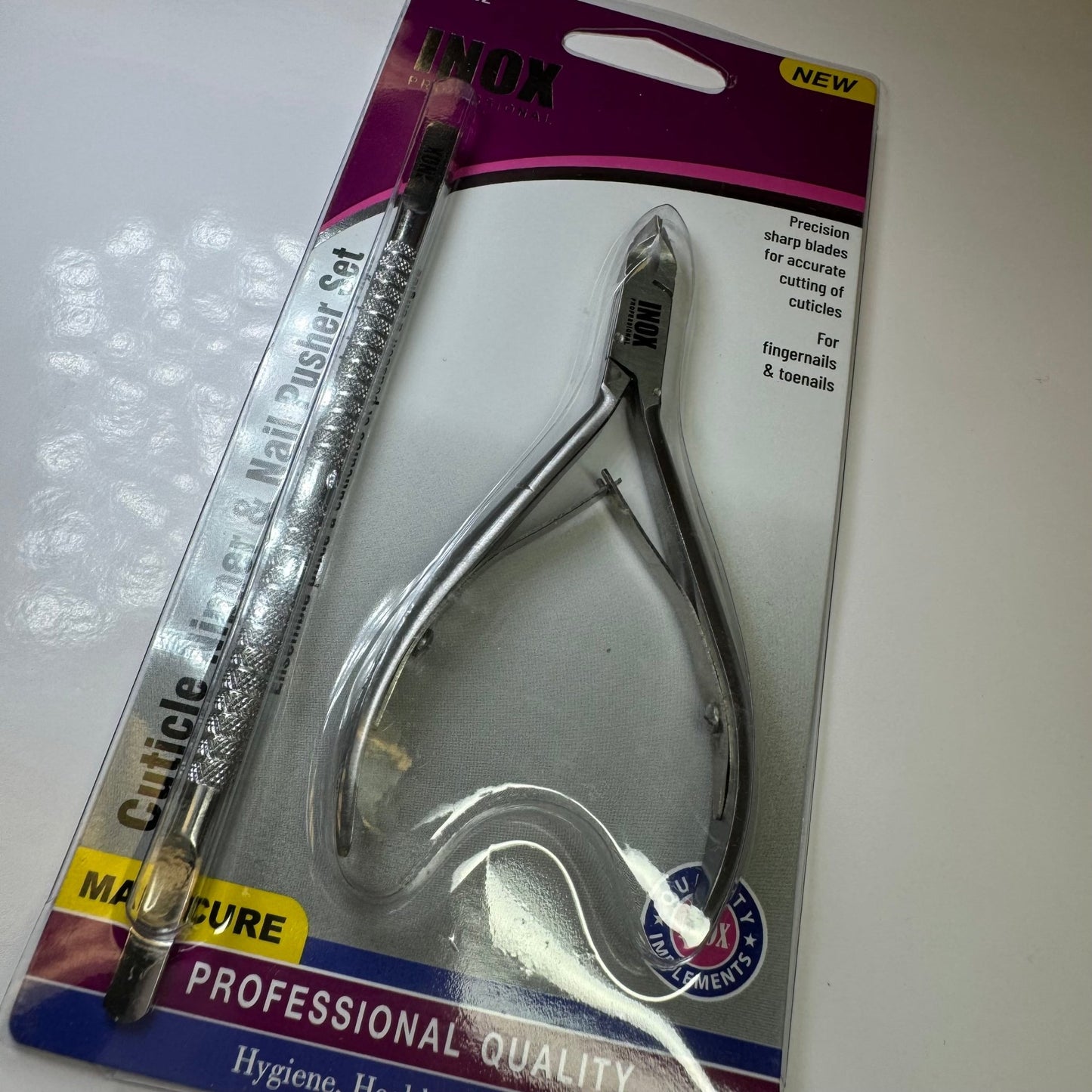 Cuticle Nipper & Nail Pusher Set - INOX - JTessentials