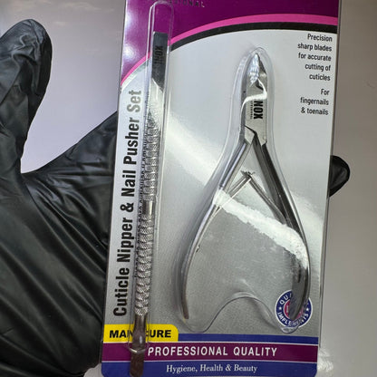 Cuticle Nipper & Nail Pusher Set - INOX - JTessentials