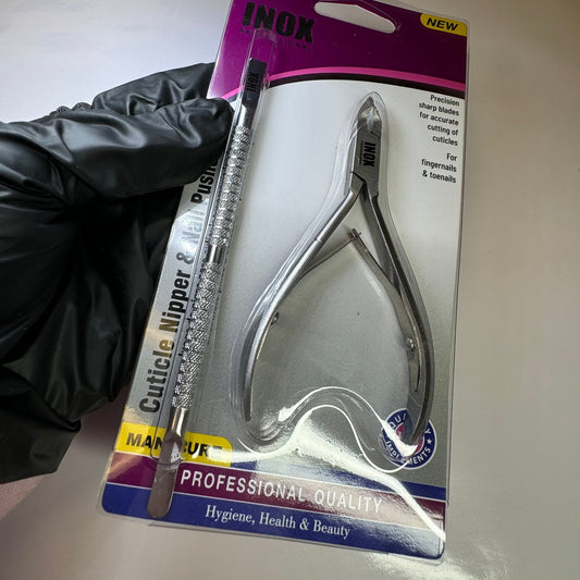 Cuticle Nipper & Nail Pusher Set - INOX - JTessentials