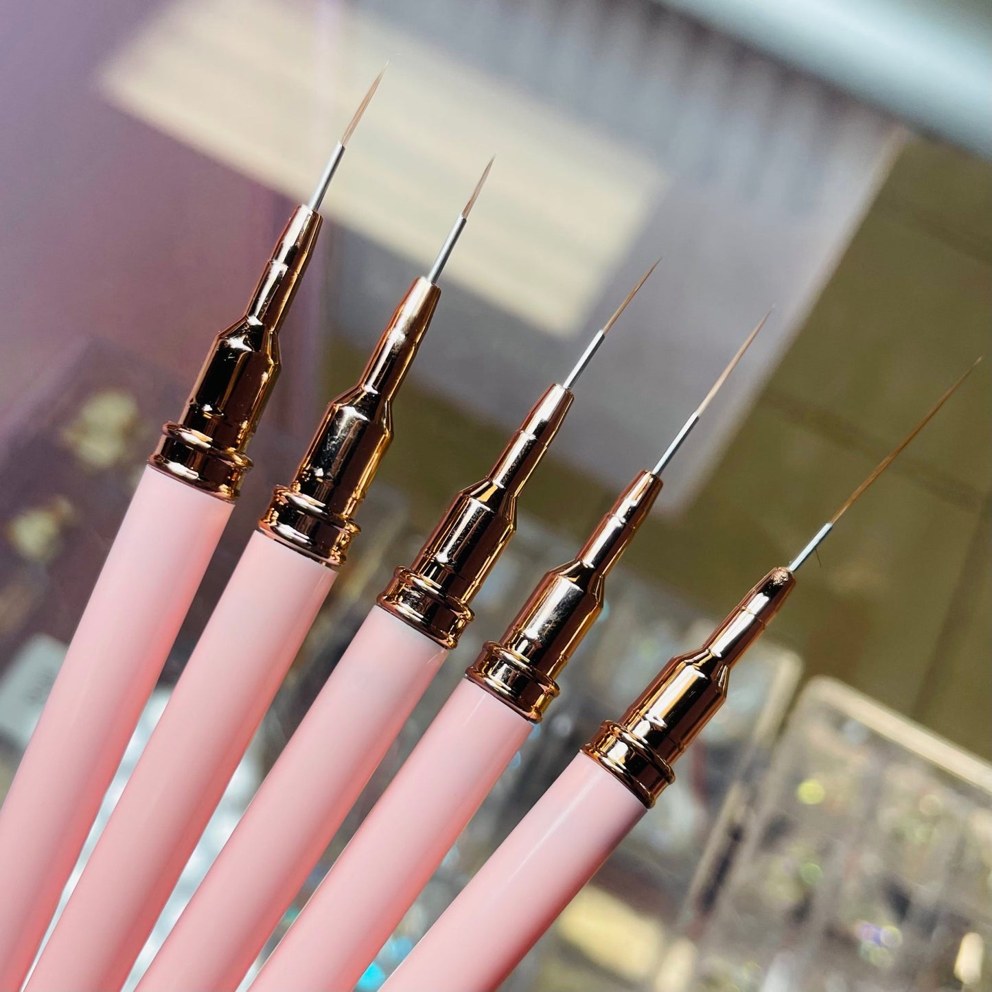Detail Precision Liners Brush - pink 5 pc w/ cap - JTessentials