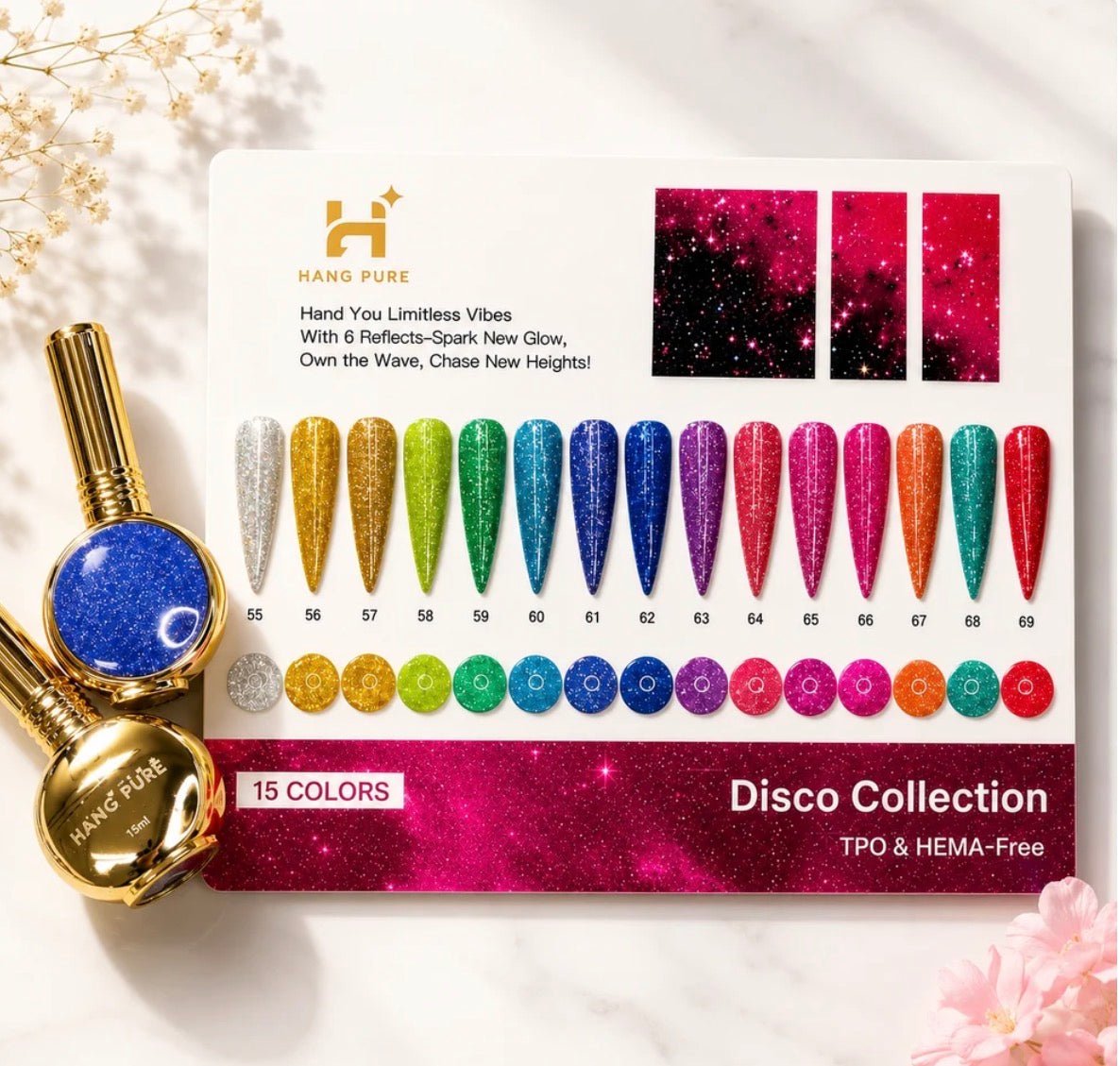 Disco Gel Collection 15 Colors (55-69) - JTessentials