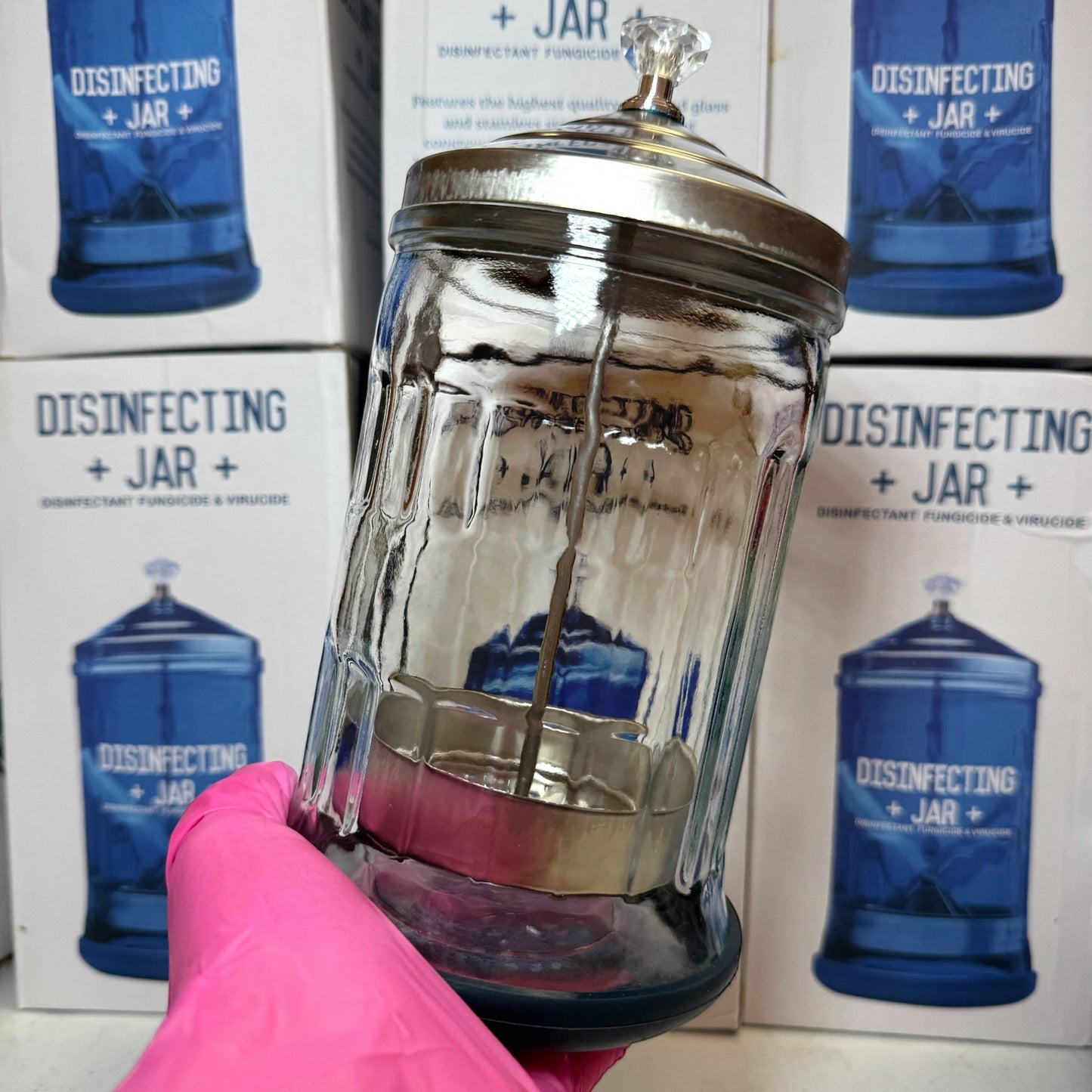 Disinfecting Jar – Nail Tool Sanitizer Glass - JTessentials