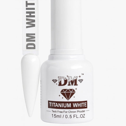DM Gel Polish white 15ml - tack free for chrome powder - JTessentials