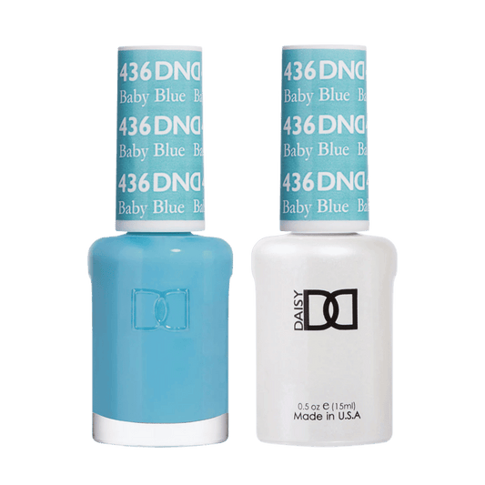 DND 436 Baby Blue – Gel & Matching Polish Duo | Soft Pastel Blue Nail Color - JTessentials