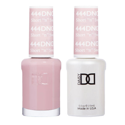 DND 444 Short “N” Sweet – Gel & Matching Polish Duo | Soft Natural Pink Nail Color - JTessentials
