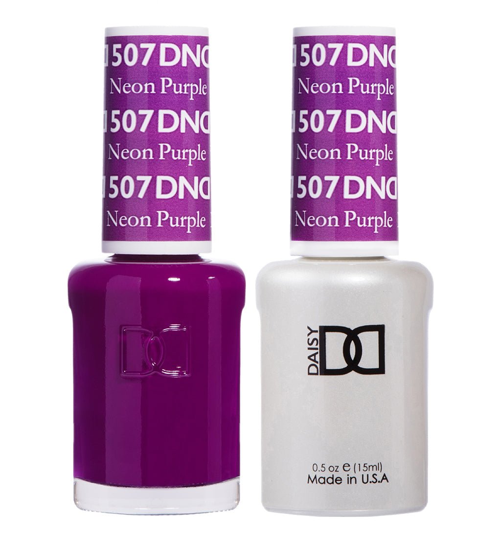 DND 507 Neon Purple – Vibrant Gel & Lacquer Duo | Long - Lasting Bright Purple Polish - JTessentials