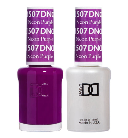 DND 507 Neon Purple – Vibrant Gel & Lacquer Duo | Long - Lasting Bright Purple Polish - JTessentials