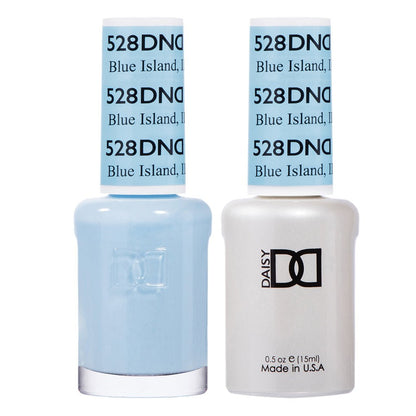 DND 528 Blue Island – Duo Gel & Lacquer Set | Ocean Blue Long - Lasting Gel Polish - JTessentials