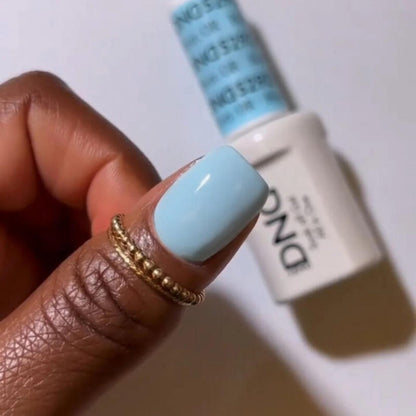 DND 529 Blue River – Soothing Blue Gel & Regular Polish Duo | Long - Lasting Salon Finish - JTessentials