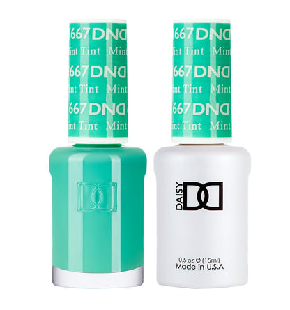 DND 667 Mint Tint – Gel & Regular Nail Polish Duo | Soft Pastel Green for Fresh, Modern Nails - JTessentials