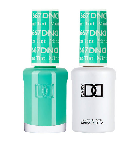DND 667 Mint Tint – Gel & Regular Nail Polish Duo | Soft Pastel Green for Fresh, Modern Nails - JTessentials