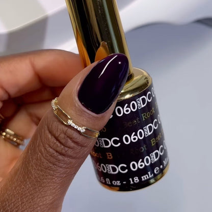 DND Beet Root 060 Gel Polish Duo – Rich Berry Red | Gel & Matching Lacquer Set - JTessentials