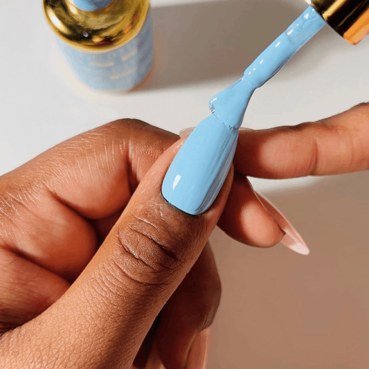 DND Gel Polish Milky Blue 031 – Soft Pastel Blue Gel Color for Everyday Elegance - JTessentials