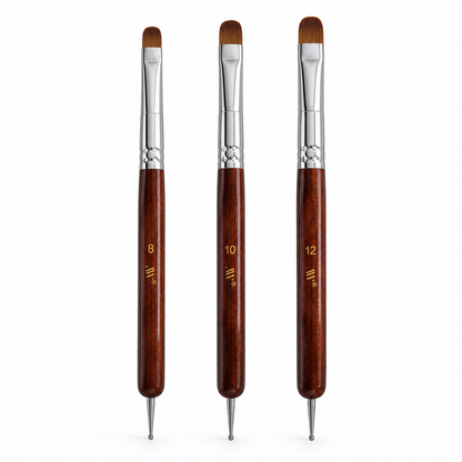 Double-Ended French Nail Art Brush & Dotting Tool – Wood Handle - JTessentials