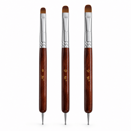 Double-Ended French Nail Art Brush & Dotting Tool – Wood Handle - JTessentials