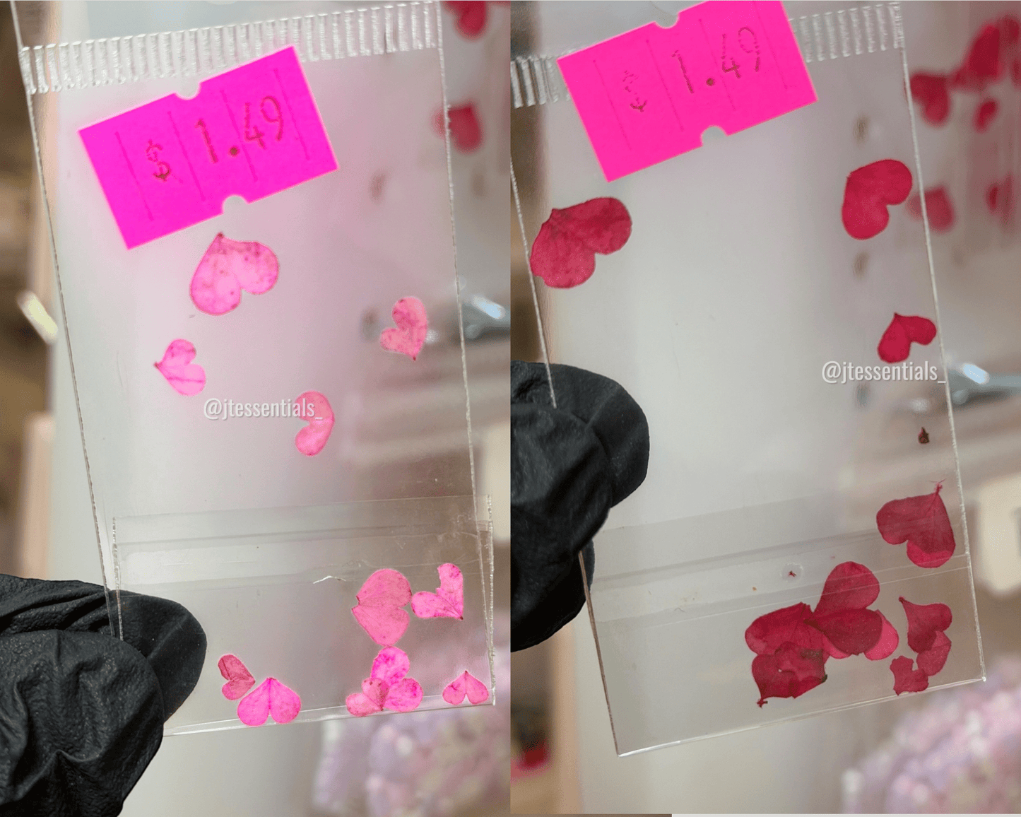 Dried Heart Flower Nail Art | Real Pressed Petals Valentines - JTessentials