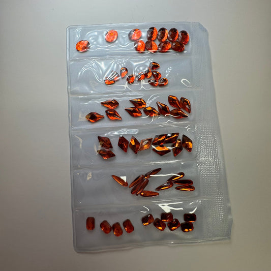 Fall 🍂Rhinestone Shape - 6 grit pack of crystals for nail decoration autum - JTessentials
