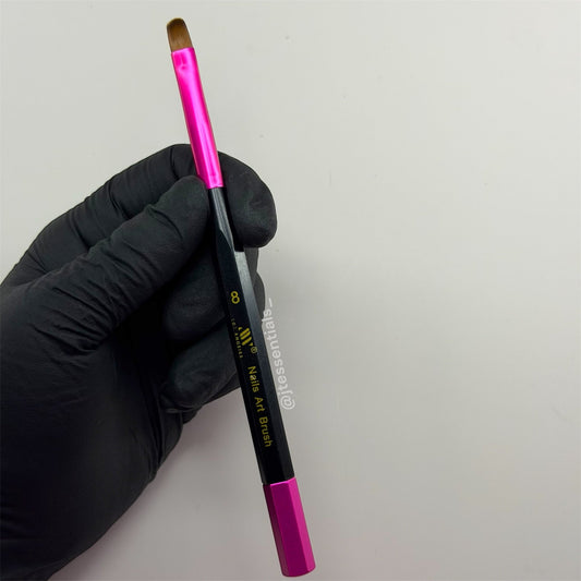 Flat Nail Brush for Clean - Up - 8 Precision Tool for Perfect Manicures - JTessentials