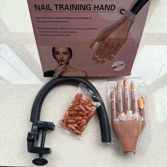 Flexible Manicure Practice Hand with magnet - Perfect for Nail Art Training and Practice - JTessentials