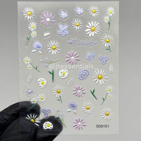 Flower 5D Nail sticker | 5D015 - JTessentials