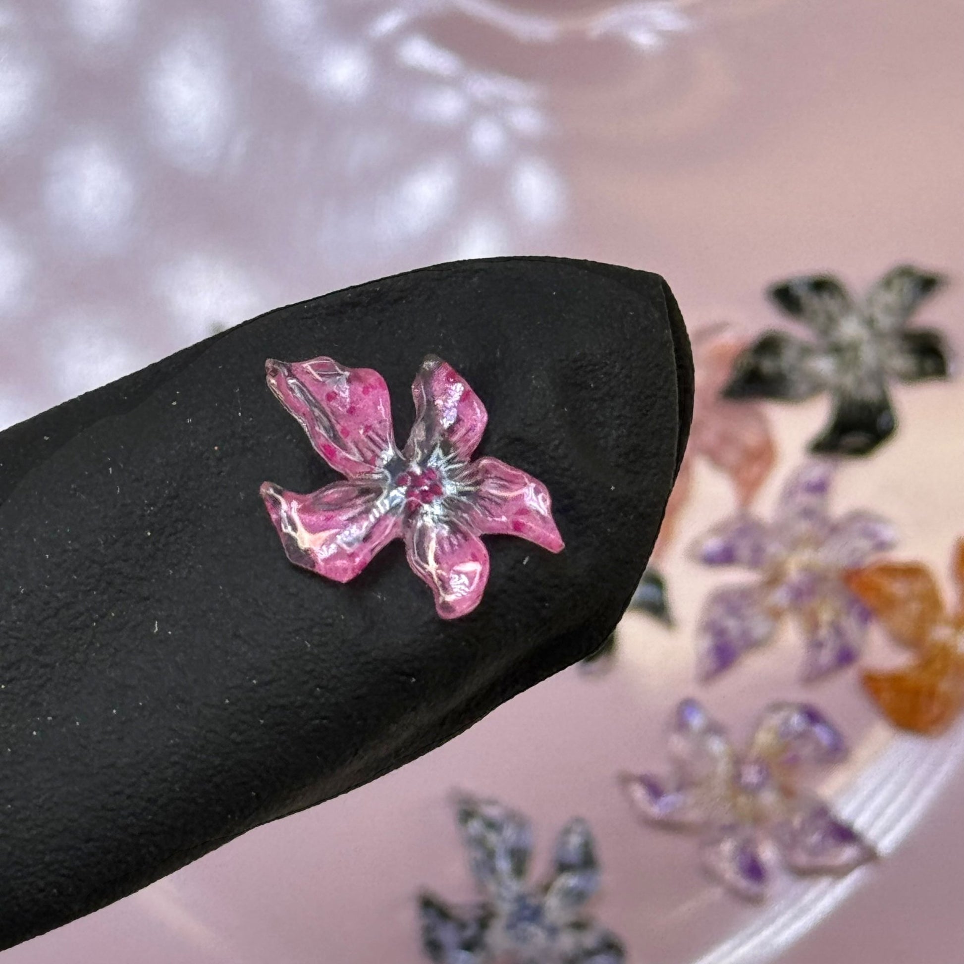 Flower Molding Gel Pre - Made Nail Charms - 10 Pcs Mixed Colors - JTessentials