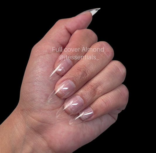 FULL COVER ALMOND NAIL TIPS - 120 pcs box gel nail extension - JTessentials