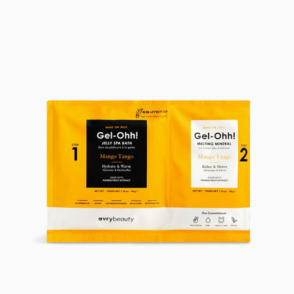 Gel - Ohhh! Jelly Spa Pedicure – 2 - Step Mango Tango & Hydration Kit | AvryBeauty Vegan Pedicure Soak - JTessentials