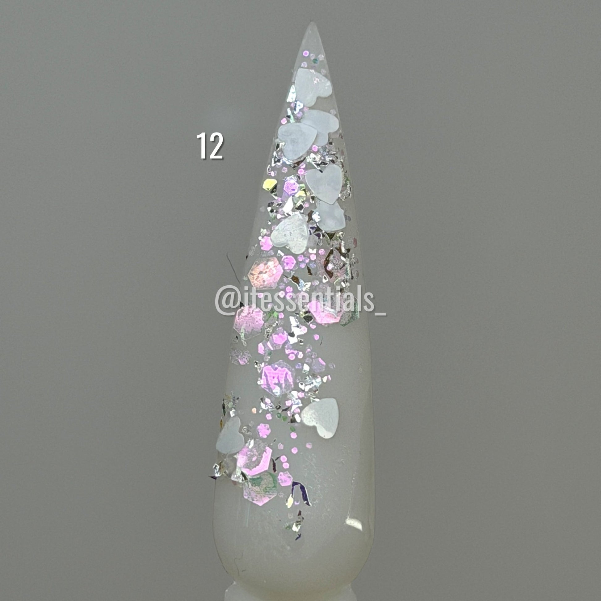 Glitter Valentine Nail Charms Mix - JTessentials