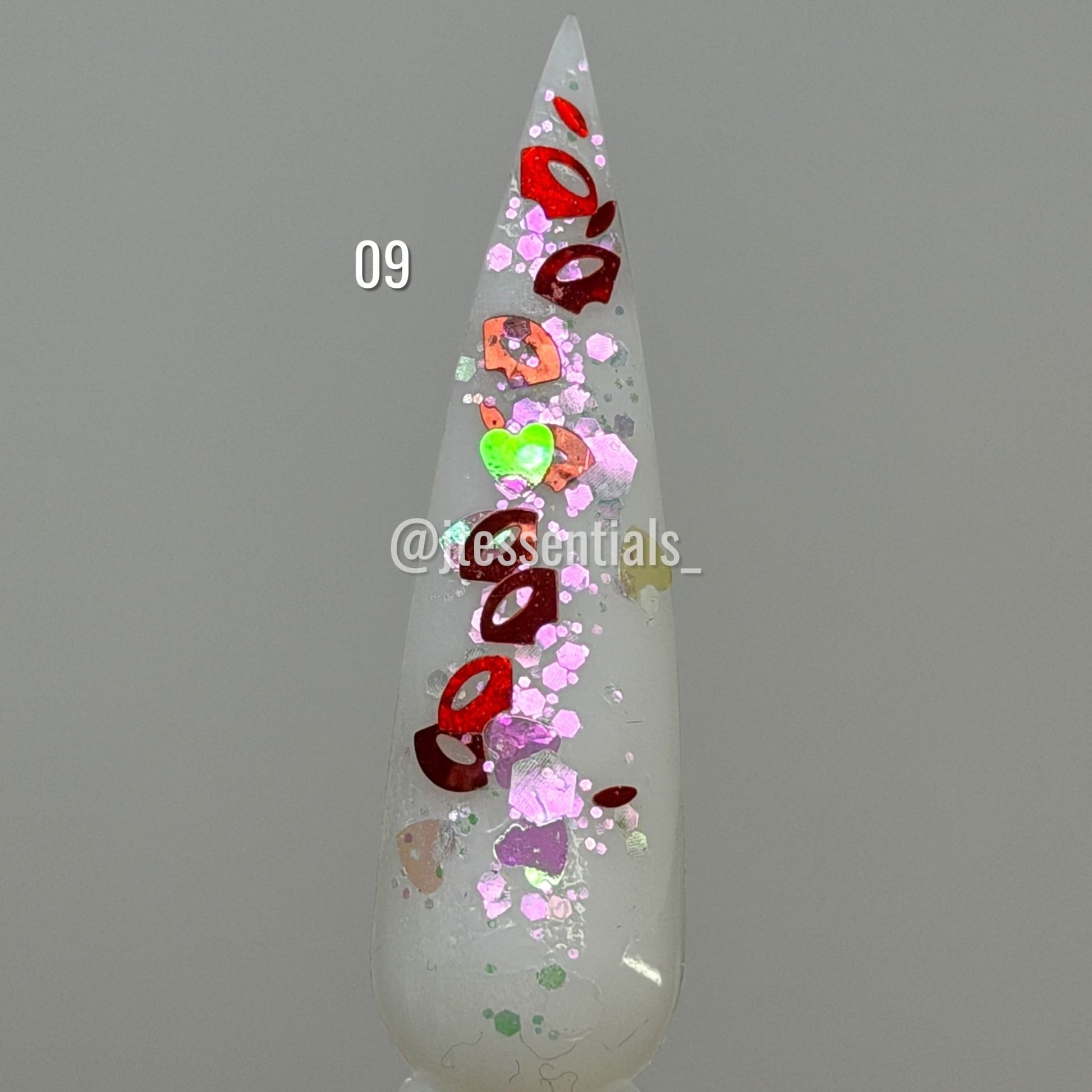 Glitter Valentine Nail Charms Mix - JTessentials