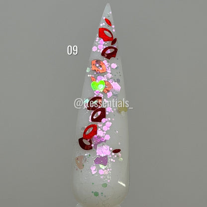 Glitter Valentine Nail Charms Mix - JTessentials