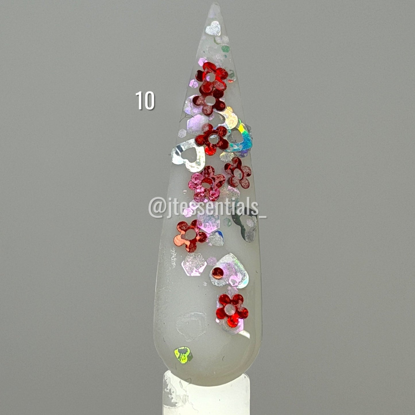 Glitter Valentine Nail Charms Mix - JTessentials