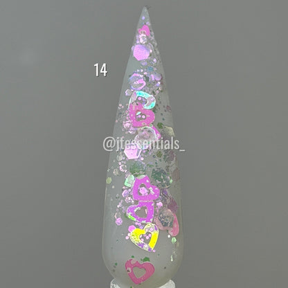 Glitter Valentine Nail Charms Mix - JTessentials
