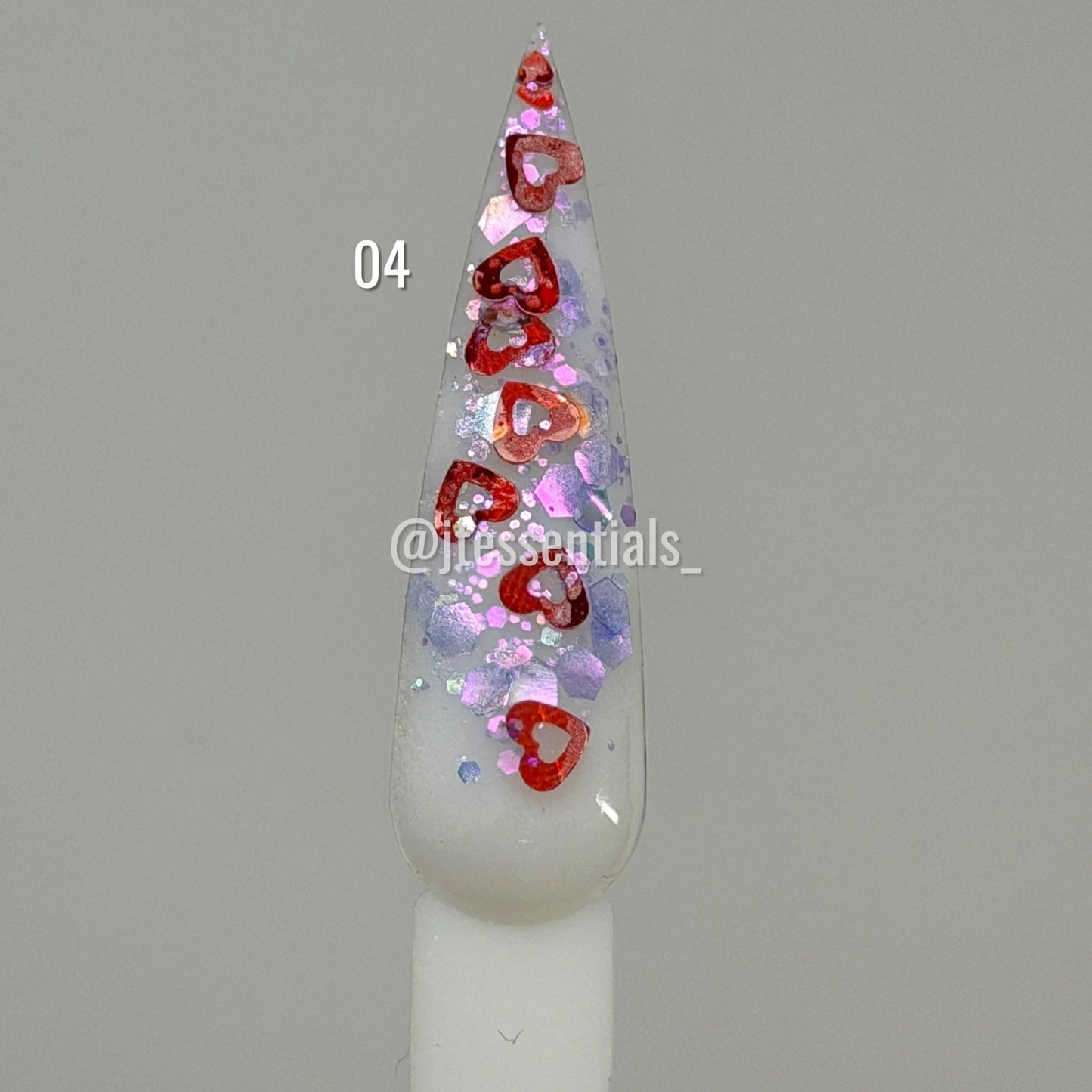 Glitter Valentine Nail Charms Mix - JTessentials